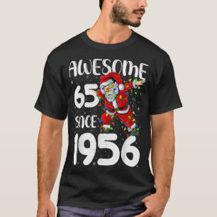 Camiseta Incrível Desde 1956 Papais noeis Dabbing 65th Birt