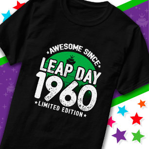 Camiseta Incrível Desde 1960 Dia do Ano Leap Fev 29 Anivers