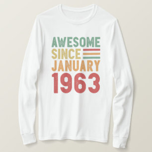 Camiseta Incrível desde 1963 60º Aniversário Presente
