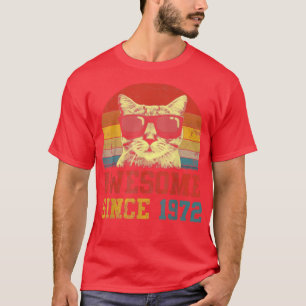 Camiseta Incrível desde 1972 50º aniversário Oferta de Gato