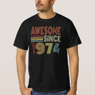 Camiseta Incrível Desde 1974 Nascer Retroativo Em 1974, Ani
