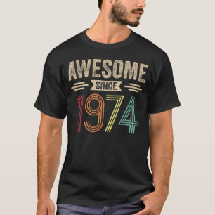 Camiseta Incrível Desde 1974 Retro Vintage