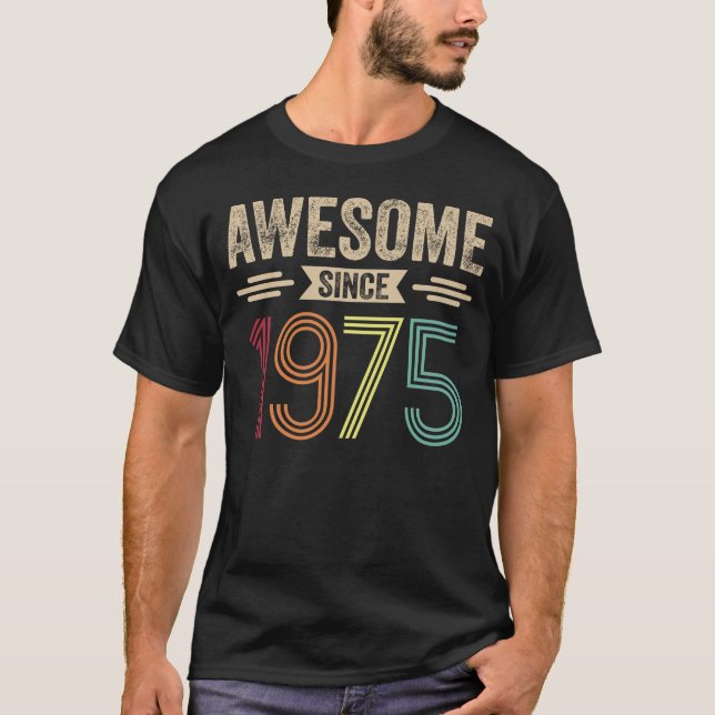 Camiseta Incrível Desde 1975 Retro Vintage (Frente)