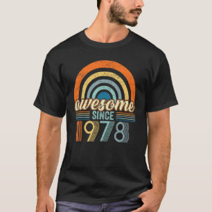 Camiseta Incrível Desde 1978 44 Aniversário De 44 Anos Vint