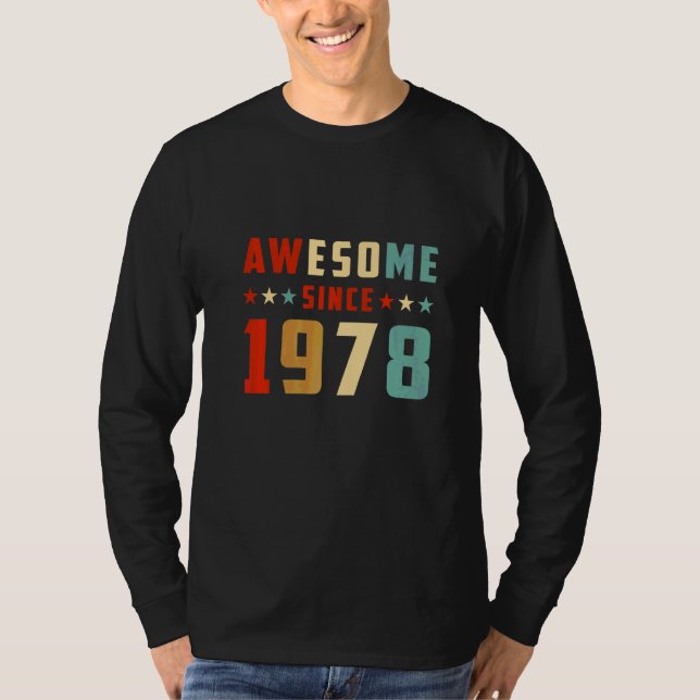 Camiseta Incrível Desde 1978 Aniversário (Frente)