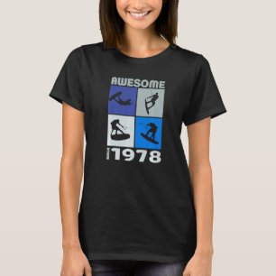Camiseta Incrível desde 1978 Estilo de vida Wakeboard