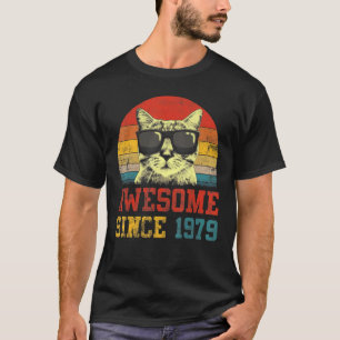 Camiseta Incrível Desde 1979, 43º Aniversário Gato