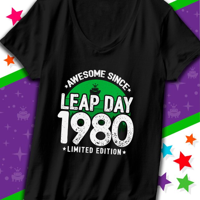 Camiseta Incrível Desde 1980 Dia do Ano Leap Fev 29 Anivers (Criador carregado)