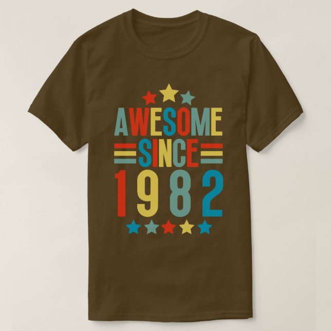 Camiseta Incrível Desde 1982 3 (Frente do Design)