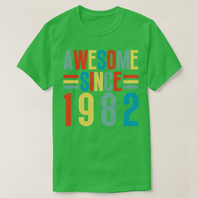 Camiseta Incrível Desde 1982 5 (Frente do Design)