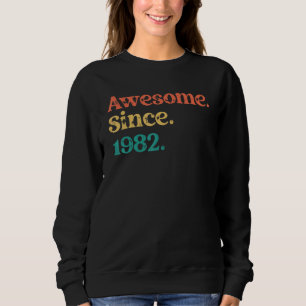 Camiseta Incrível desde 1982 70s 60s Festa de aniversário R