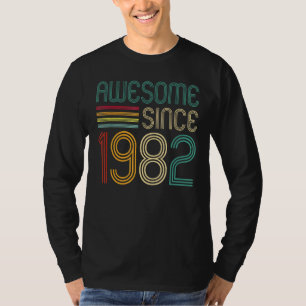 Camiseta Incrível Desde 1982, aniversário de 40 anos Retro