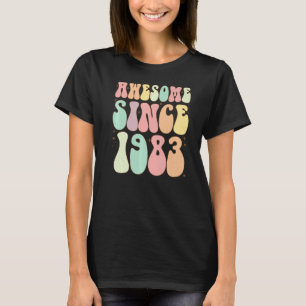 Camiseta Incrível Desde 1983 Aniversário 39 Anos Mulheres