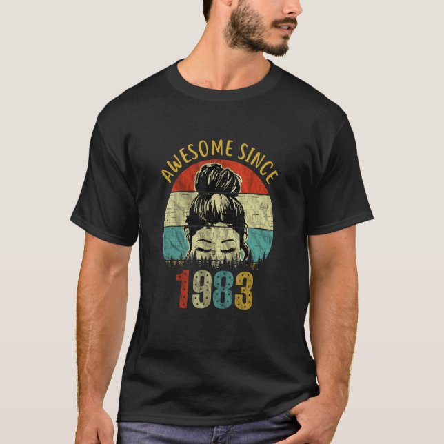 Camiseta Incrível desde 1983 aniversário de 40 anos mulhere (Frente)