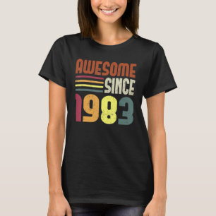 Camiseta Incrível Desde 1983 aniversário de 40 anos Retro V