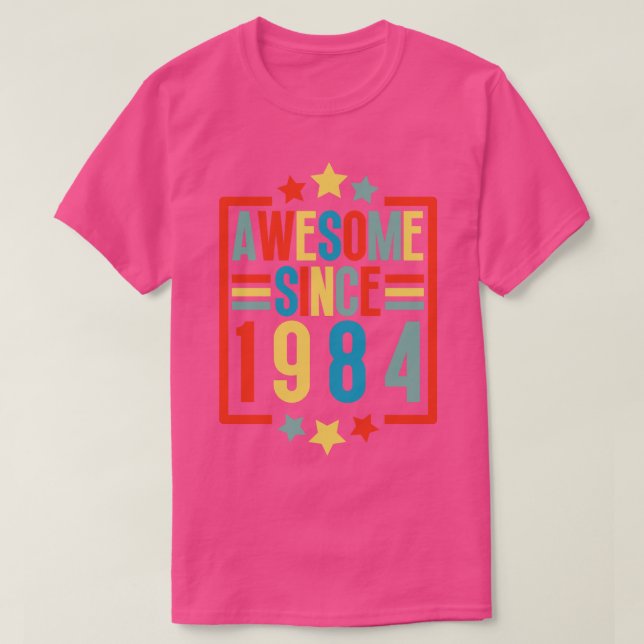 Camiseta Incrível Desde 1984 5 (Frente do Design)