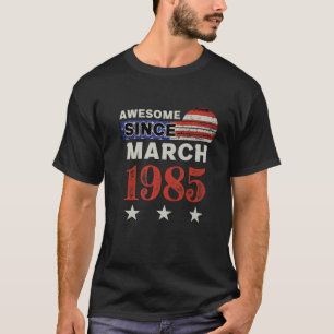 Camiseta Incrível desde 1985 Vintage USA Flag March