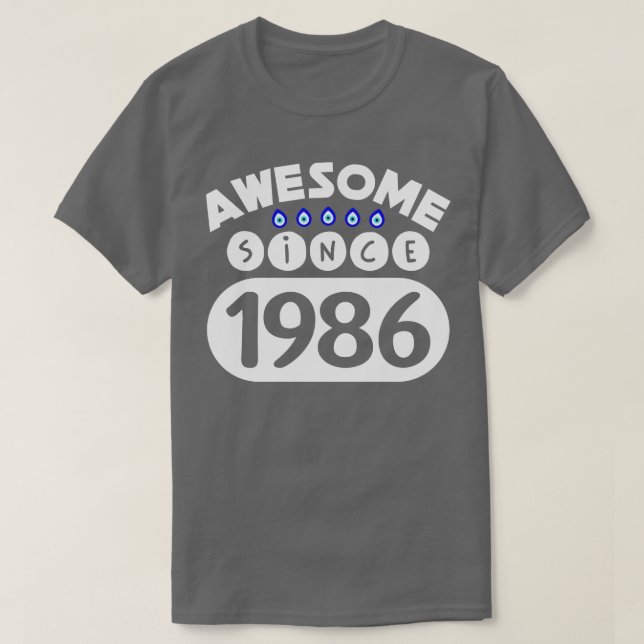 Camiseta Incrível Desde 1986 (Frente do Design)