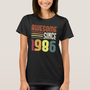 Camiseta Incrível desde 1986 37º aniversário Retro Vintage