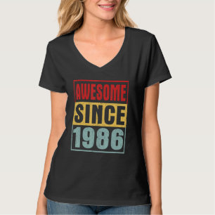 Camiseta Incrível desde 1986, Vintage aflorou o 36º anivers