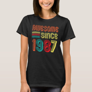 Camiseta Incrível desde 1987 Vintage 35th Birthday Retro 35