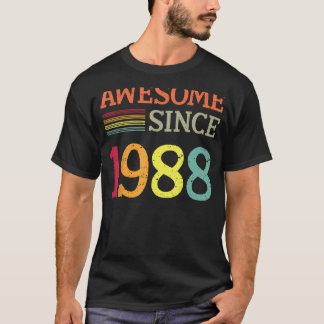 Camiseta Incrível desde 1988 35º aniversário Retro Vintage