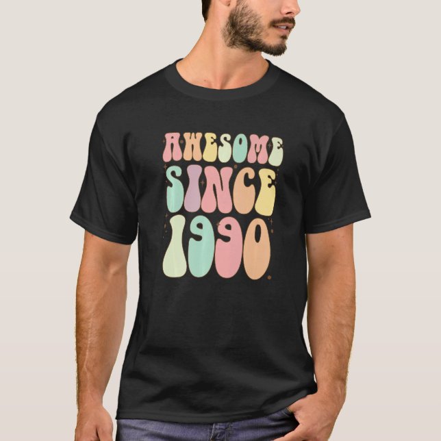 Camiseta Incrível Desde 1990 Aniversário 32 Anos Mulheres (Frente)