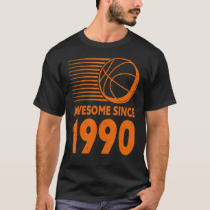 Camiseta Incrível desde 1990 Basquete 32º Aniversário