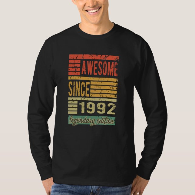 Camiseta Incrível Desde 1992 Aniversário Presente (Frente)