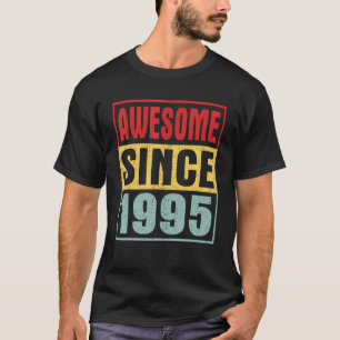 Camiseta Incrível desde 1995, Vintage afligiu o 27º anivers