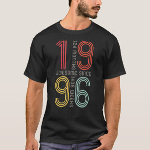 Camiseta Incrível Desde 1996 27º Aniversário 27 Anos