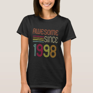 Camiseta Incrível desde 1998 24º Aniversário Retro