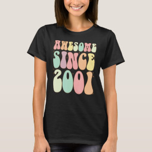 Camiseta Incrível Desde 2001 Aniversário 21 Anos Meninas Bo