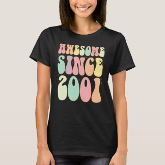 Camiseta Incrível Desde 2001 Aniversário 21 Anos Meninas Bo