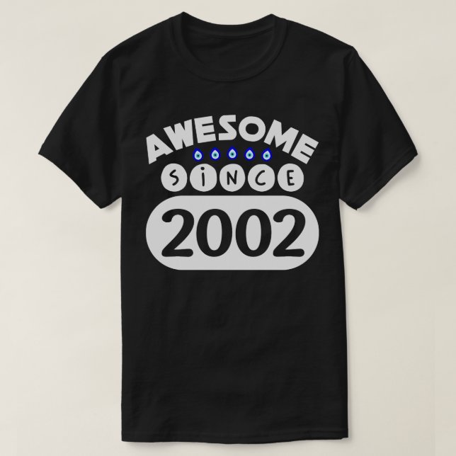 Camiseta Incrível Desde 2002 (Frente do Design)