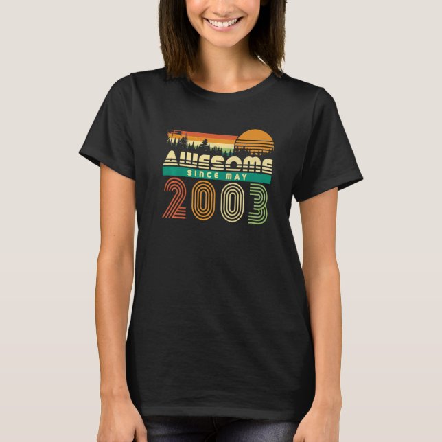 Camiseta Incrível desde 2003 19 de maio Meninas Adolescente (Frente)