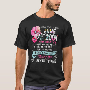 Camiseta Incrível desde 2004 18º Aniversário Eu sou uma Jun
