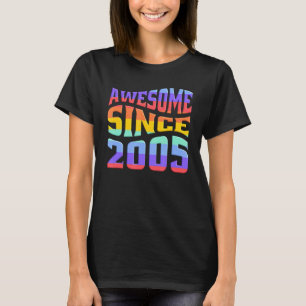 Camiseta Incrível Desde 2005, Retro Rainbow 17 Anos De Idad
