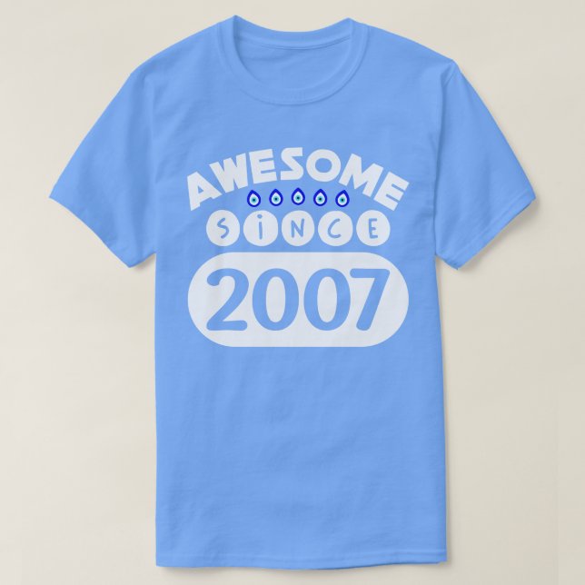 Camiseta Incrível Desde 2007 (Frente do Design)