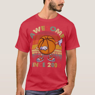 Camiseta Incrível Desde 2008, Aniversário do 14 de Basquete