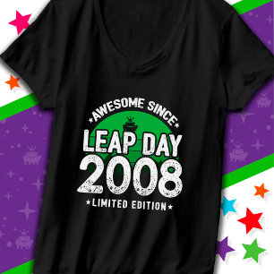 Camiseta Incrível Desde 2008 Dia do Ano Leap Fev 29 Anivers