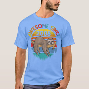 Camiseta Incrível desde 2008 Sloth Birthday, 14 anos, Bir