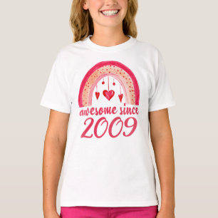 Camiseta   Incrível Desde 2009 13 Rainbow Aniversário Gif