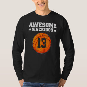 Camiseta Incrível Desde 2009, Aniversário de 13 de Basquete