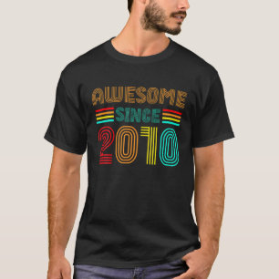 Camiseta Incrível Desde 2010, Retro de Aniversário de 12
