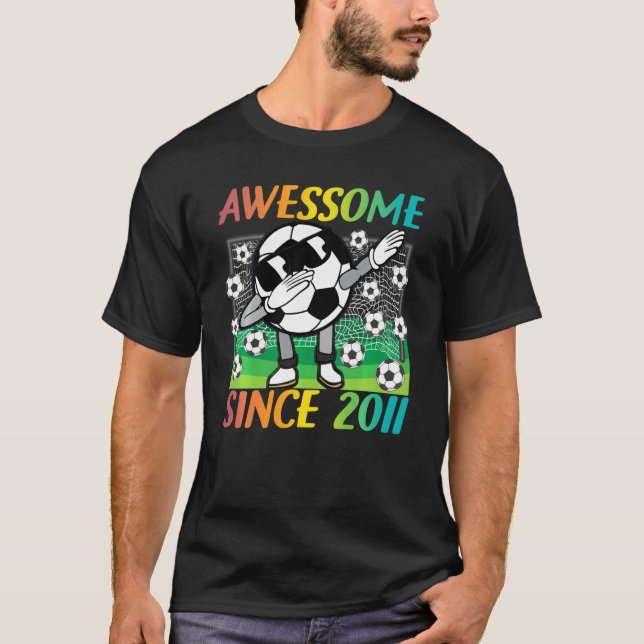 Camiseta Incrível Desde 2011, 10 Anos, 10 Anos, Socce De 10 (Frente)
