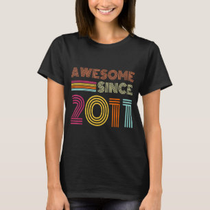 Camiseta Incrível Desde 2011, 11 Aniversário, Retro Vantage