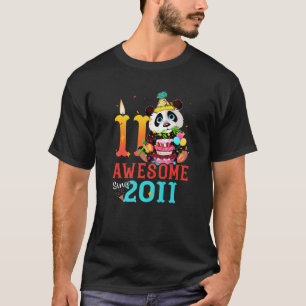 Camiseta Incrível Desde 2011, 11 Anos, Panda 11 Birthda