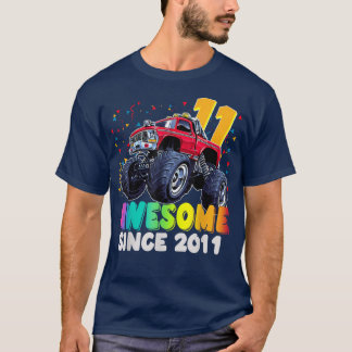 Camiseta Incrível Desde 2011, 11 Birthday Boy Monster Truck
