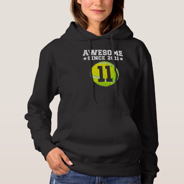 Camiseta Incrível Desde 2011 11 de Aniversário de Tênis 11  (Frente)